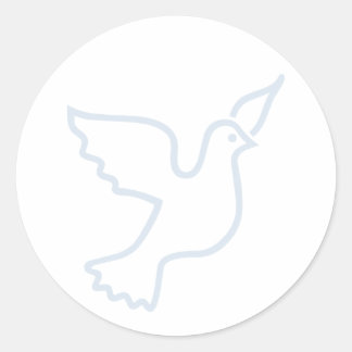 ライトブルーピース鳩 ラウンドシール