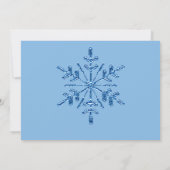 ライトブルーフェイクの美しいグリッター雪 シーズンカード (裏面)