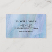 ライトブルーフェイクステンドグラス水彩模様 名刺 (裏面)