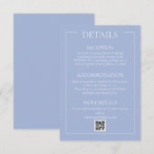 ライトブルーフォーマルの結婚詳細 エンクロージャーカード (正面/裏面)