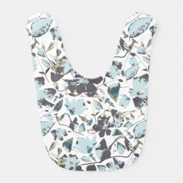 ライトブルーフローラウォーターカラークレマティスつる植物 ベビービブ