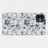 ライトブルーフローラウォーターカラークレマティスつる植物 Case-Mate iPhoneケース (裏面(横))