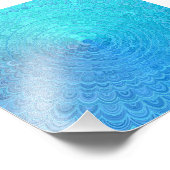 ライトブルーフローラサークルマンダラ フォトプリント            (角)