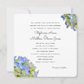 ライトブルーフローラスクエア結婚式招待状 招待状 (正面)