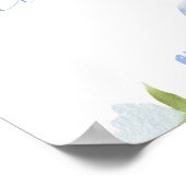 ライトブルーフローラブライダルシャワーへようこそ ポスター (角)