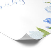 ライトブルーフローラベビーシャワーへようこそ ポスター (角)