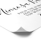 ライトブルーフローラミモサバー標識 ポスター (角)