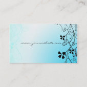 ライトブルーフローラリビジネスカード 名刺 (裏面)