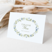 ライトブルーフローラリースベビーシャワーありがとう