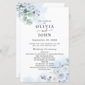 ライトブルーフローラ水彩 (正面/裏面)