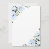 ライトブルーフローラ洗礼《キリスト教》洗礼式や命名式金ゴールドフレーム 招待状 (裏面)