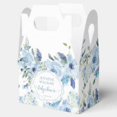 ライトブルーフローラ男の赤ちゃんシャワーキャンディーボックス フェイバーボックス (オープン)