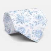 ライトブルーフローラ結婚のグルメンズギフト ネクタイ (ロール)