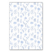 ライトブルーフローラ結婚ボヘミアのテーブル番号 テーブルナンバー (裏面)