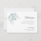 ライトブルーフローラ葬儀サンキューカード サンキューカード (正面)