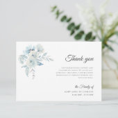 ライトブルーフローラ葬儀サンキューカード サンキューカード (スタンド正面)