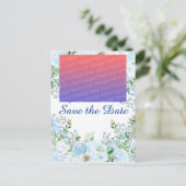 ライトブルーフローラ ポストカード (スタンド正面)