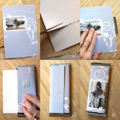 ライトブルーフローラ、写真結婚キャンディバーラッパー