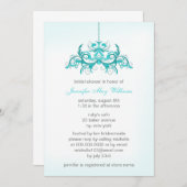 ライトブルーブライダルシャワー招待状 招待状 (正面/裏面)