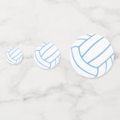 ライトブルーブラックキッズバレーボール誕生日 コンフェッティ (裏面)