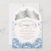 ライトブループリンセスクラウンティアラ キンセアニエラ 招待状 (正面)