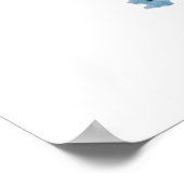 ライトブルーベビーブレスブーケジプソフィラ ポスター (角)