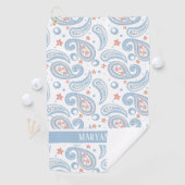 ライトブルーペイズリーパターンレディース ゴルフタオル (インサイチュ)