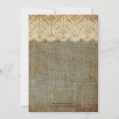 ライトブルーボウアンドレース結婚式招待状 招待状 (裏面)