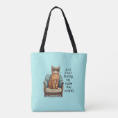 ライトブルーボスキャットカアドラブルトート トートバッグ (裏面)