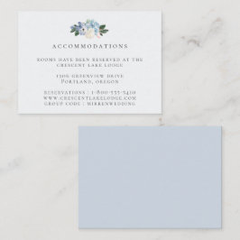 ライトブルーボタニカル結婚ホテル エンクロージャーカード