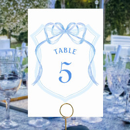 ライトブルーボークレストテーブル番号 テーブルナンバー