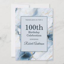 ライトブルーマーブル 100歳の誕生日