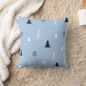 ライトブルーミニマリストクリスマスツリー装飾用クッション クッション (ブランケット)