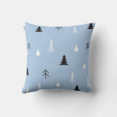 ライトブルーミニマリストクリスマスツリー装飾用クッション クッション (裏面)