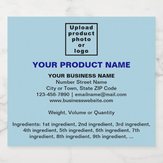 ライトブルーミニマルの製品情報 ビールラベル (シングルラベル)