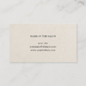 ライトブルーミニマル紙テクスチャヘアドレッサー 名刺 (裏面)