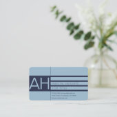 ライトブルーモダンとライトブルー 名刺 (スタンド正面)