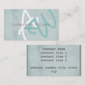 ライトブルーモダンの名刺テンプレート 名刺 (正面/裏面)