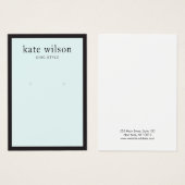 ライトブルーモダンイヤリング表示カード (正面&裏面)