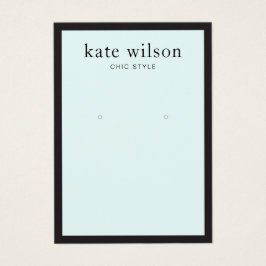 ライトブルーモダンイヤリング表示カード