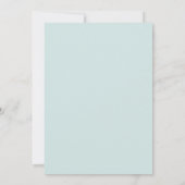 ライトブルーモダンシンプルベビーシャワー招待状 招待状 (裏面)