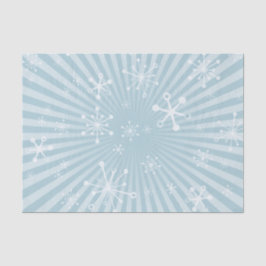 ライトブルーモダンスノーフレークティッシュペーパー 薄葉紙
