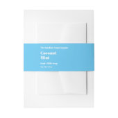 ライトブルーモダンソープベリーバンド 招待状ベリーバンド (正面例)