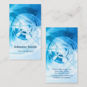 ライトブルーモダンハイテクノロジー 名刺 (正面/裏面)