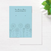 ライトブルーモダンフラワーカスタムズイヤリングカード (デスク)