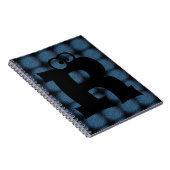 ライトブルーモダンブラック可愛いスパイラルフォトノートブック ノートブック (右側)