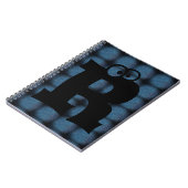 ライトブルーモダンブラック可愛いスパイラルフォトノートブック ノートブック (左側)