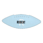 ライトブルーモダンモノグラム名サッカー アメリカンフットボール (パネル)