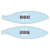 ライトブルーモダンモノグラム名バスケットボール バスケットボール (パネル)