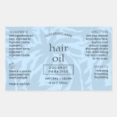 ライトブルーモダン4 OZボトルラップラのまわりにベル 長方形シール (正面)